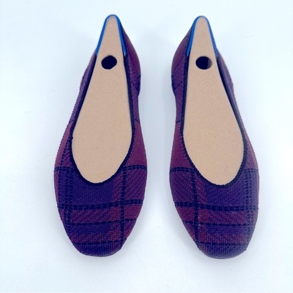 ROTHYS Cranberry Plaid Flats 7.5 Women’s Retired Pattern Shoes - Picture 2 of 12